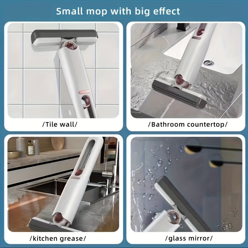 Portable Self-Squeeze Mini Mop β Strong Absorbent Multi-Surface Cleaner