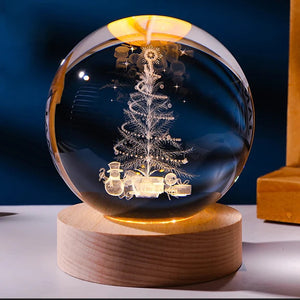 3D Planetary Crystal Ball Lamp – Lifelike Milky Way Projection with Advanced Cutting Technology