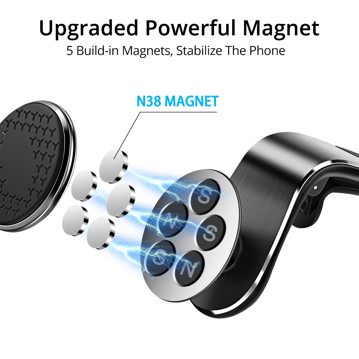 Powerful Magnetic Car Phone Holder – Secure Air Vent Clip Mount for All Smartphones