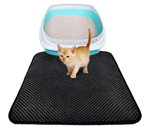 Waterproof Honeycomb Cat Litter Pad - Urine Proof, Non-Slip, Easy-Clean Pet Mat for Litter Trapping