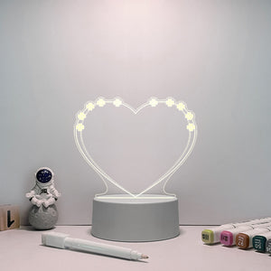 Creative Message Board Lamp – USB LED Night Light with Pen for Notes, Gifts & Decorations