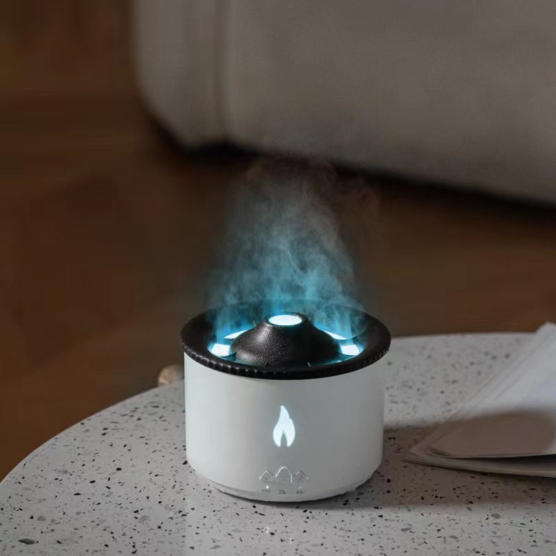 Volcano Flame Essential Oil Diffuser - Creative Aromatherapy Humidifier with LED Light