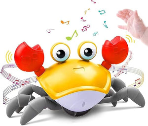 Interactive Crawling Crab Toy with Lights, Music & Obstacle Avoidance – Perfect for Kids & Pets!