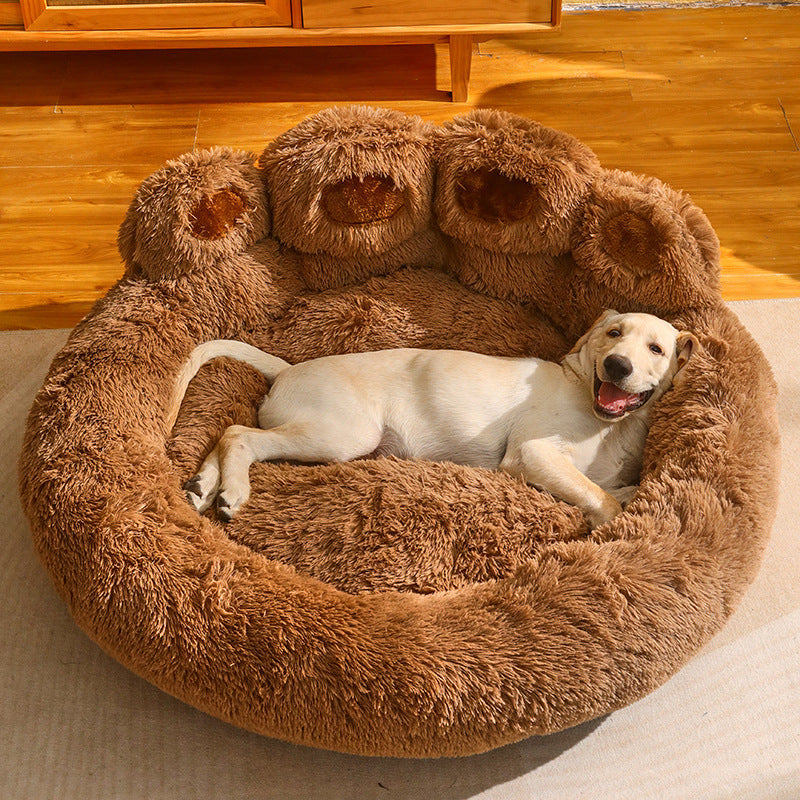 Cozy Paw-Shaped Pet Calming Sofa Bed