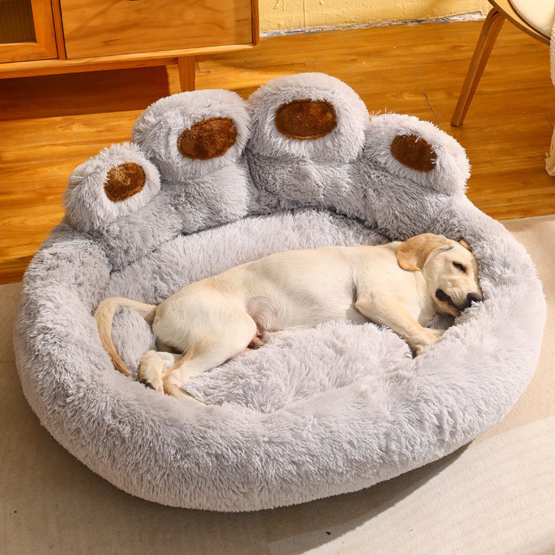 Cozy Paw-Shaped Pet Calming Sofa Bed