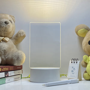 Creative Message Board Lamp – USB LED Night Light with Pen for Notes, Gifts & Decorations